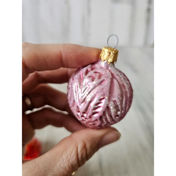 Vintage strawberry glass ornament set Xmas tree Columbia - Picture 12 of 14